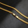 Unisex Fashion Gold Plated Polished Necklace Link Chain Jewelry Gift for Banquet