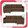 Varius Corner Sofa Bed with Sleeping Function Family Furniture Corner Brown Without
