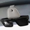 Visor Clip For Sunglasses PU Leather Glasses Holder Sun Visor Sunglasses Clip Ticket Card Eyeglasses Organizer Interior Car