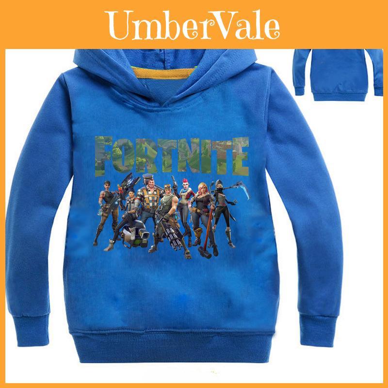 Fortnite Kids Hoodie Boys Girls Jumper Sweatshirt Pullover Jumpsuit With Comfortable Cotton Blend Fabric