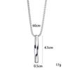 Men's Trendy Spiral Necklace: Minimalist Hip-Hop Pendant In Cool Titanium Steel