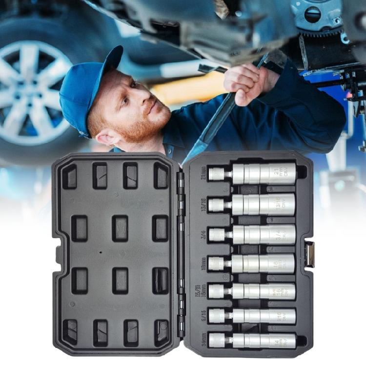 14mm 16mm 18mm 21mm Magnetic Sparks Plug Socket Set 3/8 Drive Universal Joint Thin Wall Design for Various Wrenches