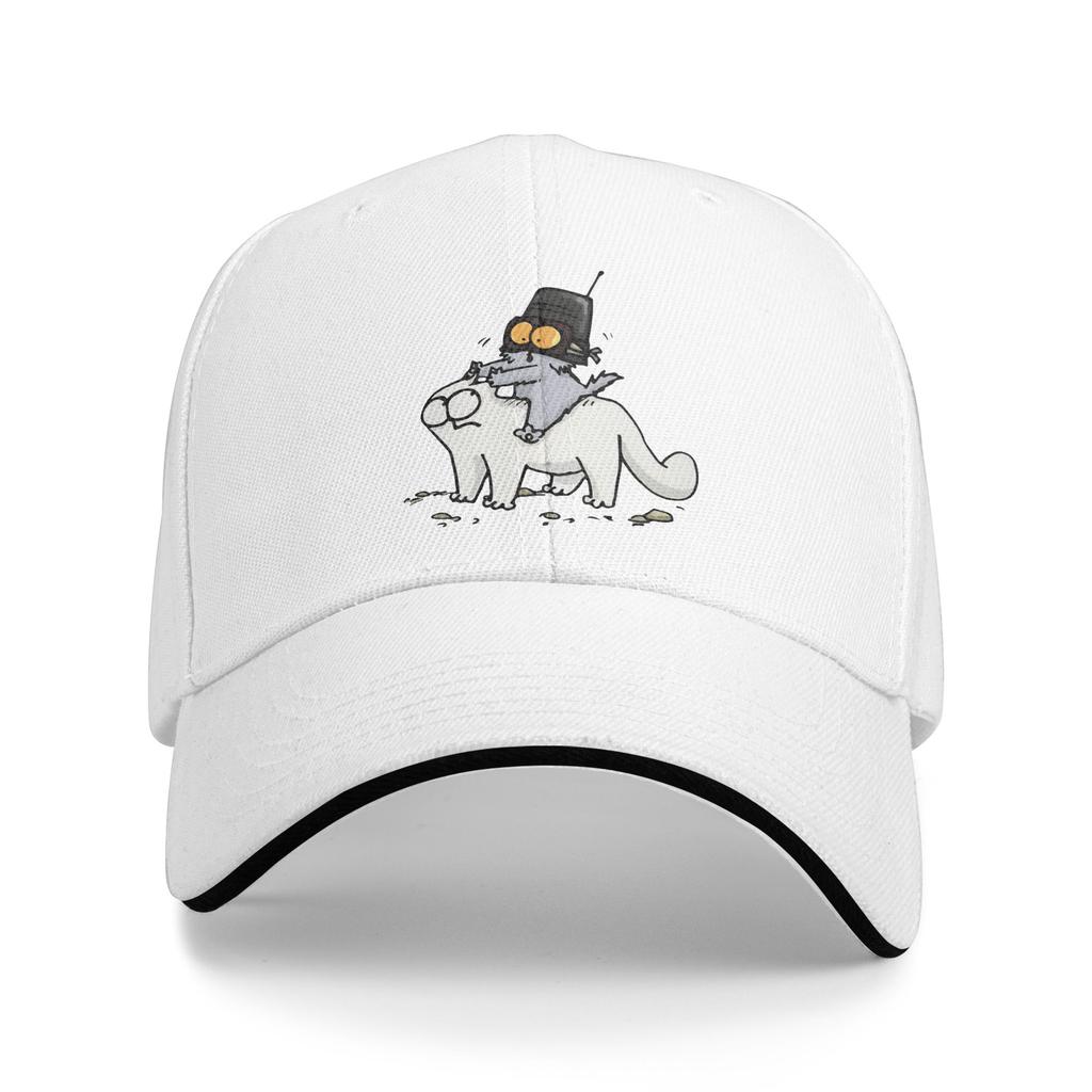 Simons Cat Baseball Cap  y2k Funny Hip Hop Hats Summer Unisex-Teens Kpop Rock Baseball Caps