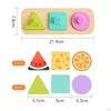 Shape Peg Puzzle with Knob,Geometric Early Learning Baby Sorter for Kids Boys Girls