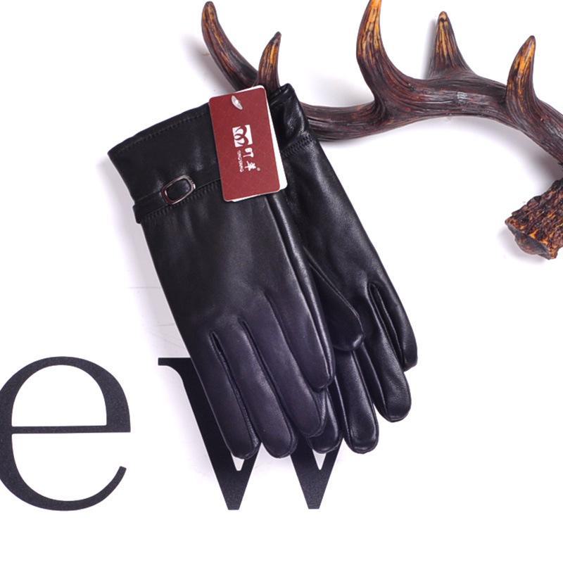 Women's Genuine Leather Sheepskin Gloves - Warm Winter Fleece Lining, Perfect for Business Gifts