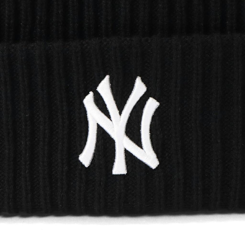 47 Hat Cap Cuff Knit New York Yankees Harbor Black X White 14858440 X White F (Forty Seven) (Black / / Men's)