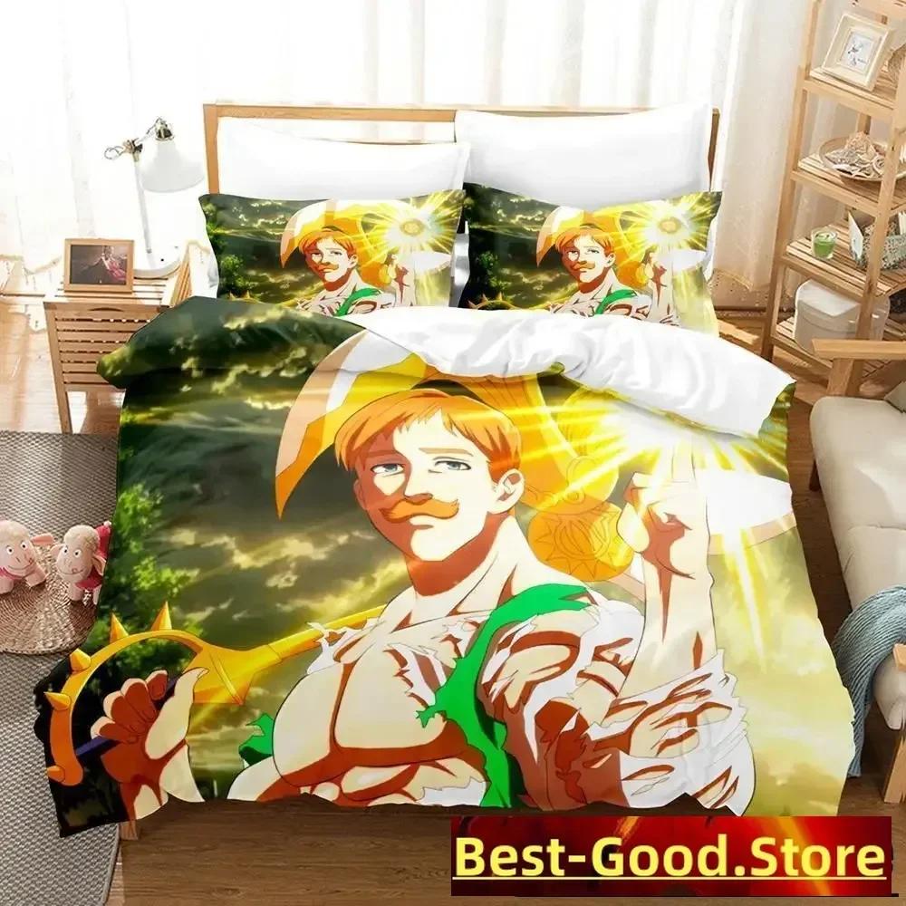 Escanor The Seven Deadly Sins Bedding Set Single Twin Full Queen King Size Bed Set Adult Kid Bedroom Duvet Cover Sets 3D Anime