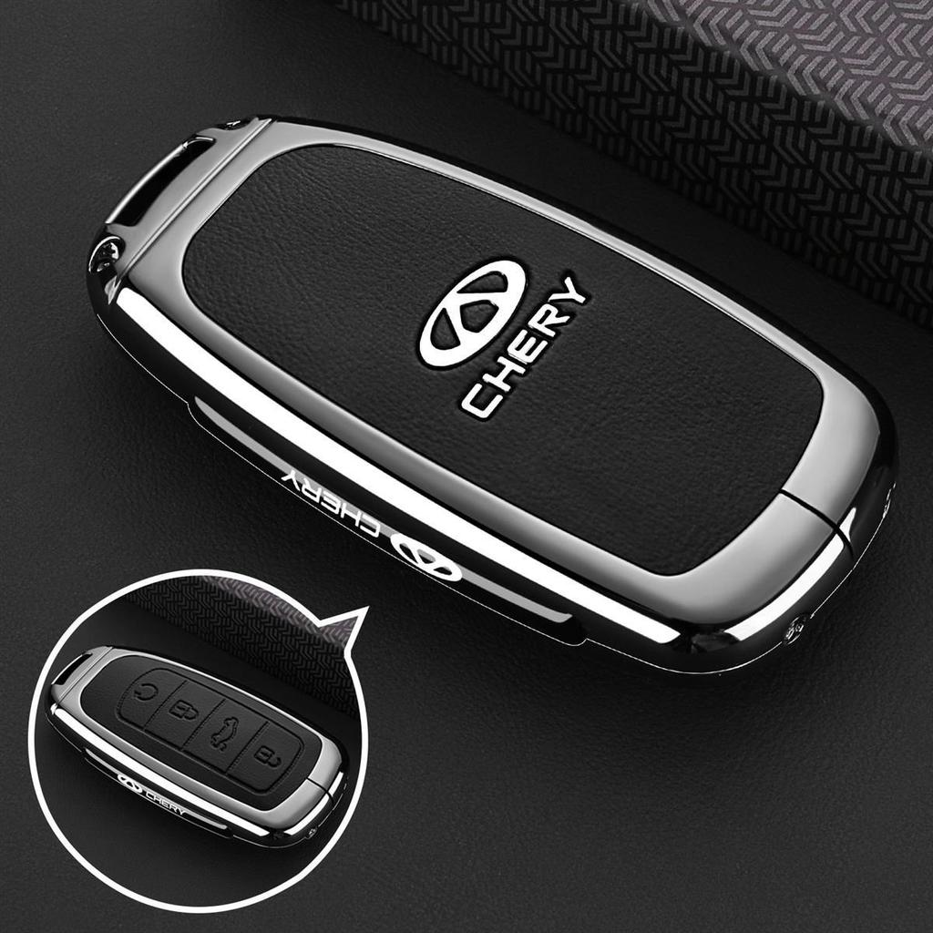 Estuche de Aleación de Zinc para Llave de Coche para Chery Tiggo 7 Pro 8 9 2025 2026 Llavero Funda Remota Bolsa Carcasa Soporte Anillo Accesorios Fob