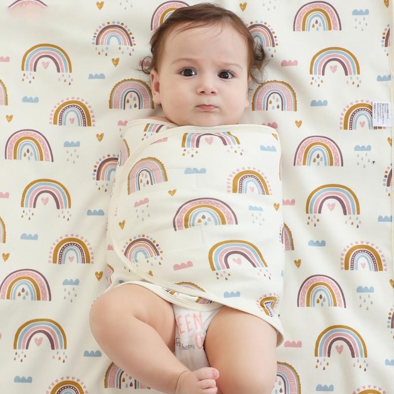 Baby Anti Jump Wrap Cotton Blanket for Newborn Baby Essential Baby Sleep Bag Receiving Blankets Sleeping Bag