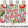 Watermelon Birthday Banner, Fruit Photo Backdrop Wall Decor for Summer Party