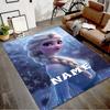 Custom Frozen Mat Personalized Name, Polyester Washable Indoor Entryway Rug, Gift for Christmas, Easter, Thanksgiving Day