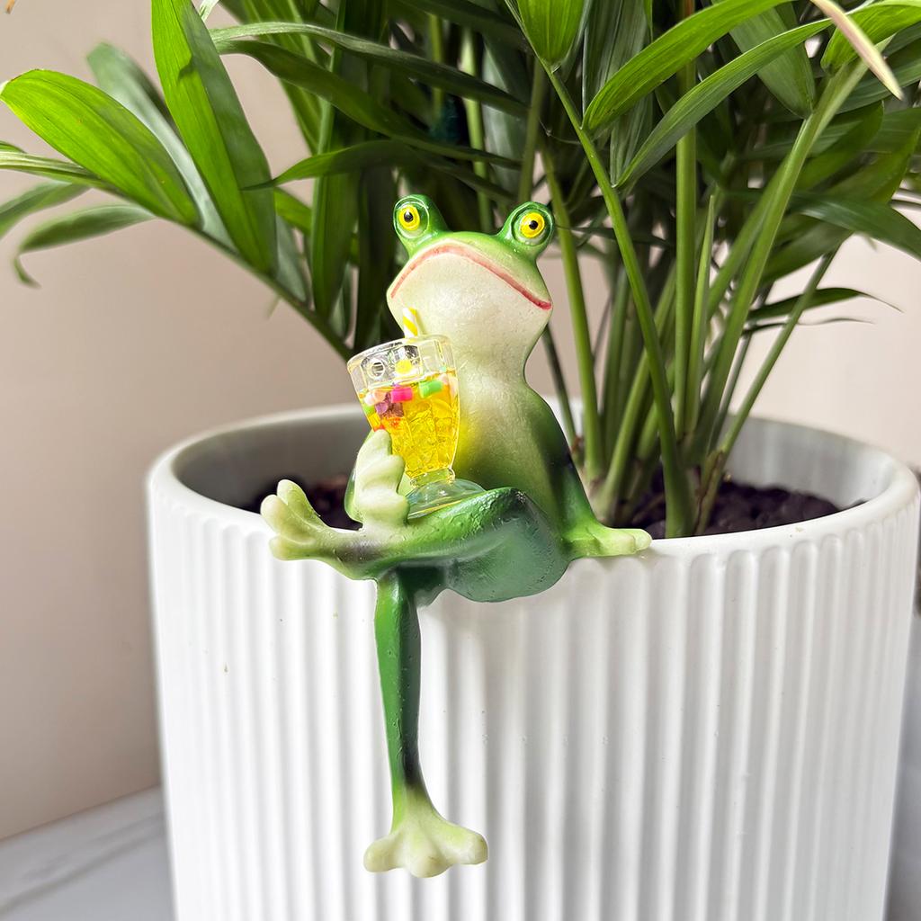 1Pc Resin Frog Statue Bonsai Accessories, Animal Decoration, Suitable for Lawn Backyard and Garden/Flower Pot Decoration/Home Decor