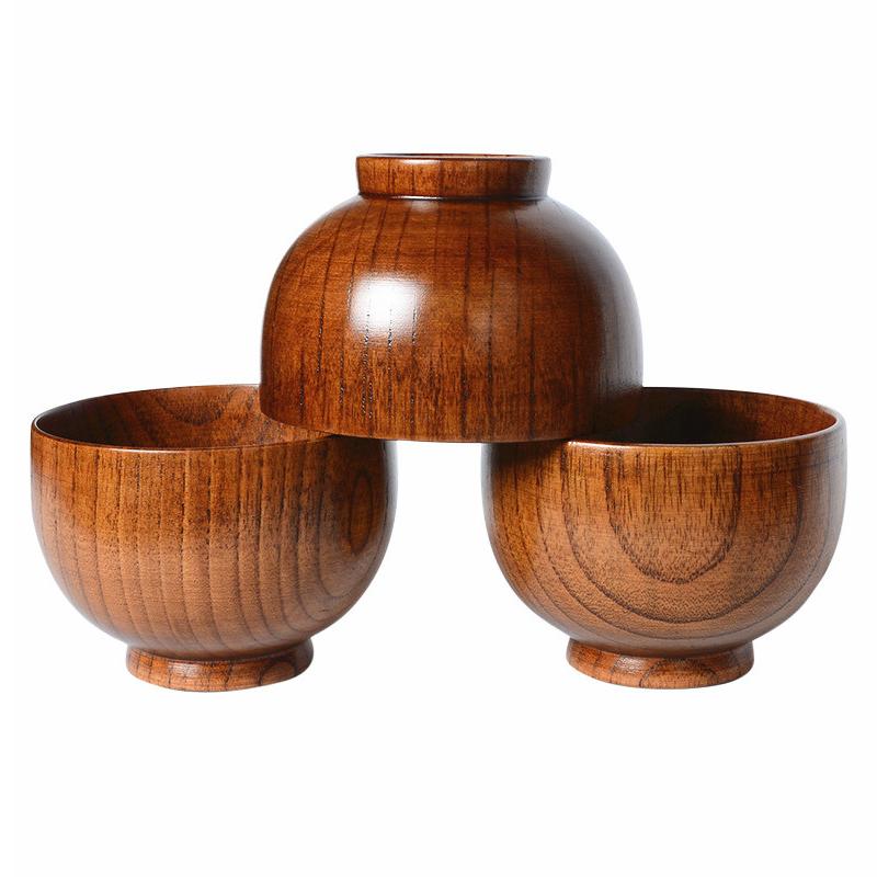 Kleine japanische Holz-Reisschale Mini Snack Dessert Essschale Holz Dippsauce Miso-Suppenschale Restaurant Heimküche Geschirr