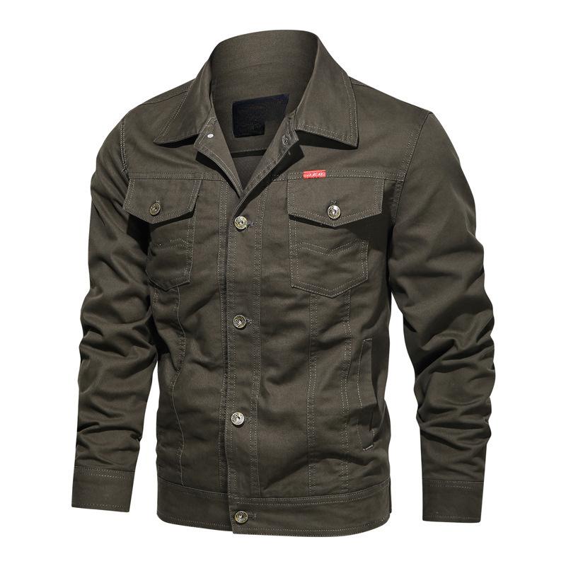 Ny Vasket Herreverktøyjakke Casual Stor Størrelse Flyvåpen Reversjakke Herre Skjorte Trend