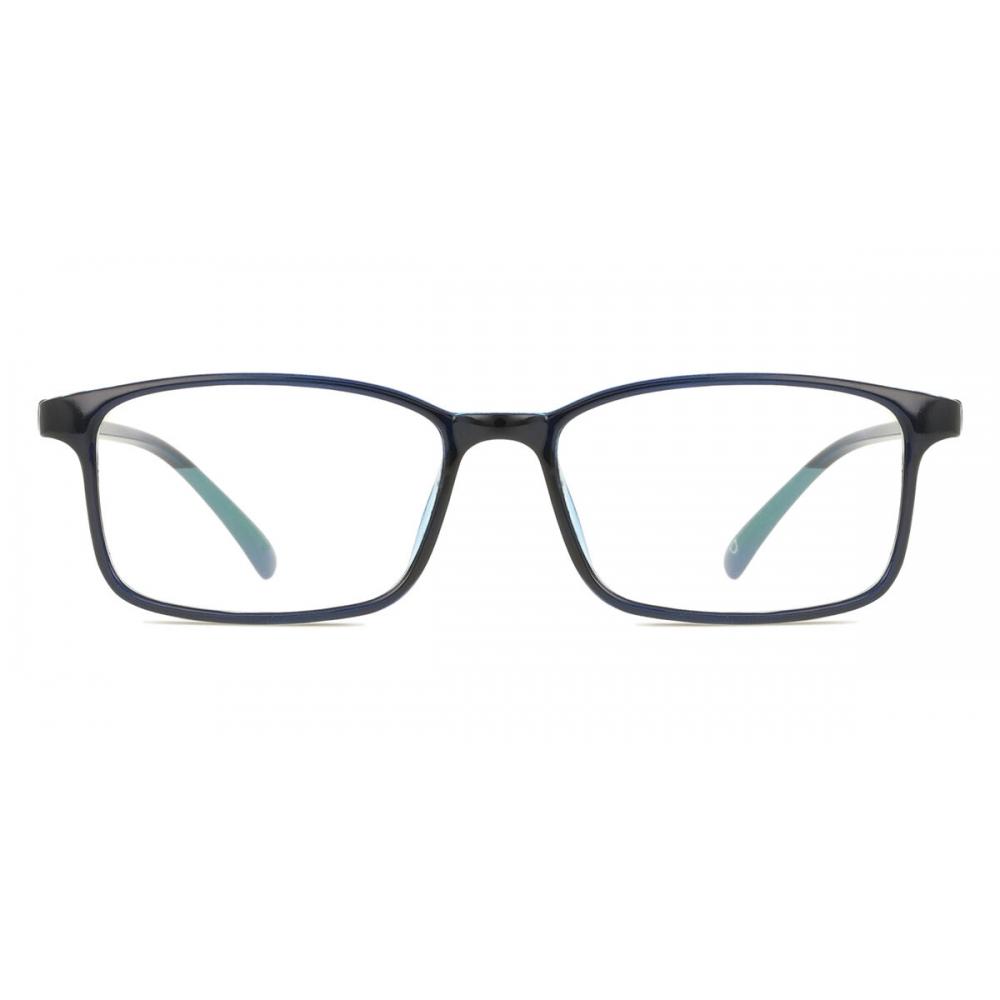 Full Rim Rectangle Transparent Blue Smartbuy Collection Alpha 2460 C7 Fashion Unisex Eyeglasses