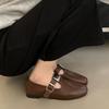 Fashion 2025 Spring Autumn New Style Fashion Women's Flat Shoes T-strap Slip On Solid Color Shoes Casual Soft Soled Women Flat Shoes