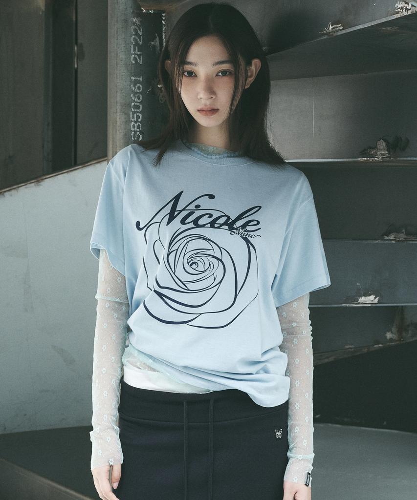 Nigaennikol Nicole Rose Sleeve Top_Sora Navy