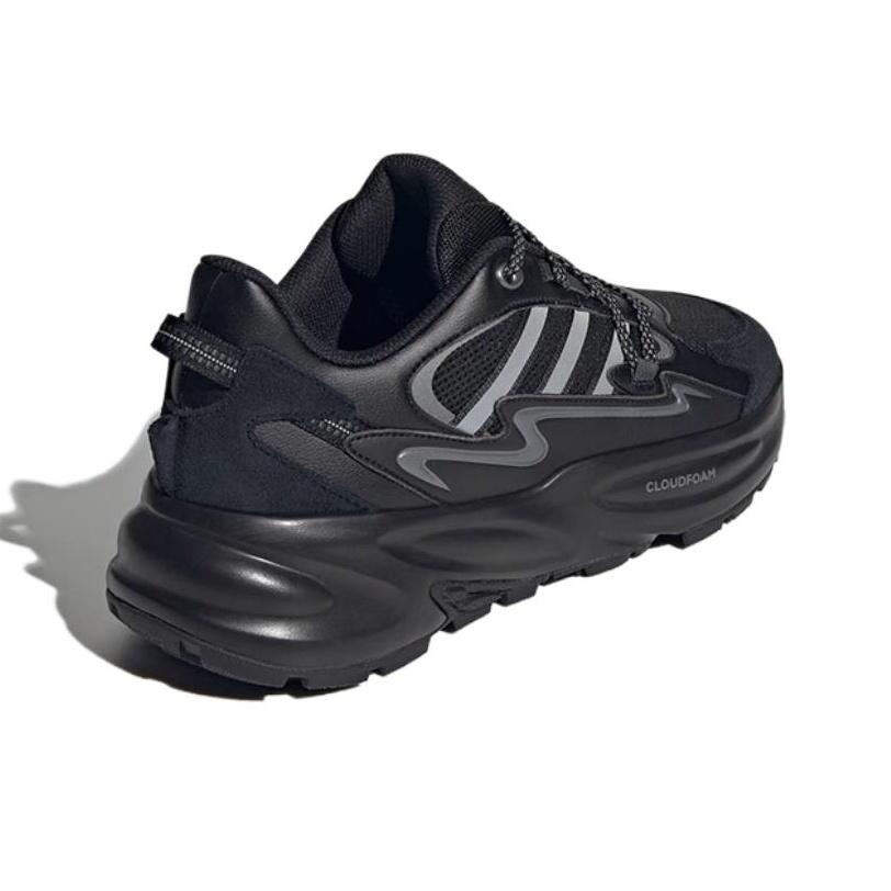 Adidas Ozwave Surge Comfortable Non-Slip Wear-Resistant Low-Top Dad Shoes Unisex Sneakers Black Silver JR3184