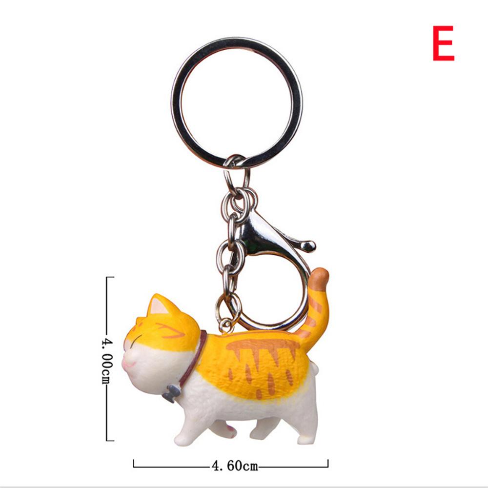Fashion Cute Cat Pendant Key Rings Chains Car Trinket Bag Charm Keychains For Women Men Creative Keyring Couple Gift Accessories