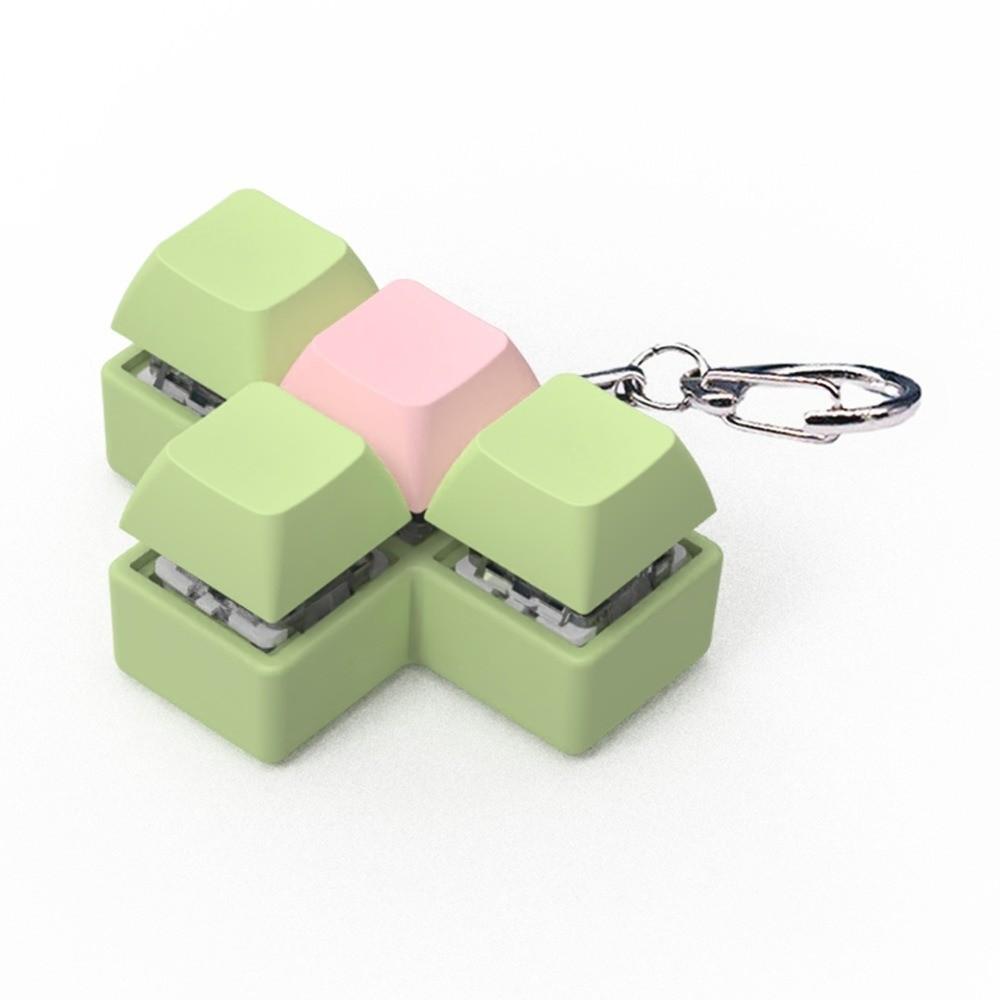 Keycap Fidget Keychain Keys Button Pinch Toy Multi-Color Clicker Toy  Kids