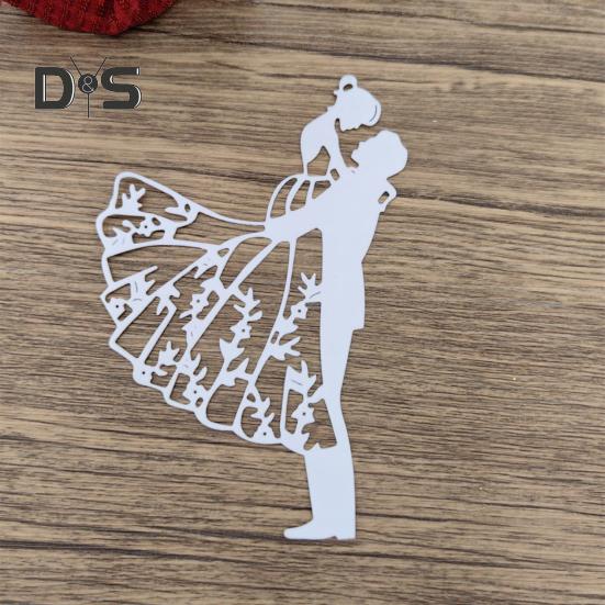 Valentine's Day Couple Metal Cutting Dies DIY Arts Crafts Scrapbooking Wedding Greeting Card Decoration Carbon Steel Embossing Templates Stencils