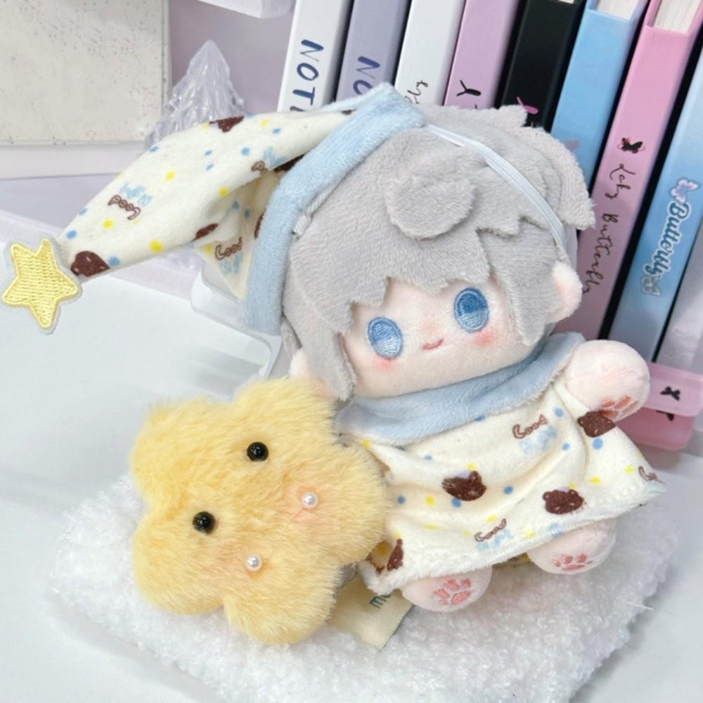 1 set Sleepwear 10cm Cotton Doll Clothes Hedgehog Night Dress Cotton Doll's Clothes Set T-shirt Cute 10cm Doll Clothes