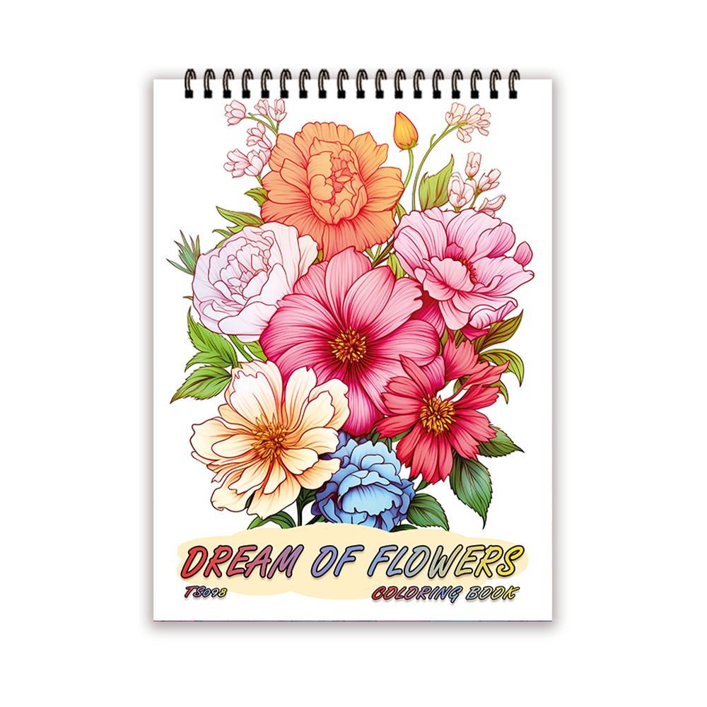 

Женская спиральная раскраска - 30 листов 11,2x 8,3 дюйма, раскраска для снятия стресса, подарок на день рождения, подарок для праздничной вечеринки розы красного