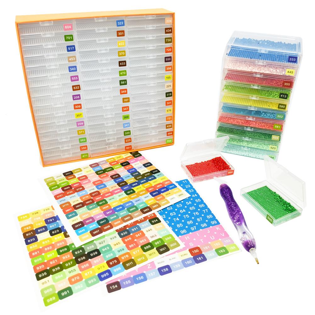 15/30/45 Pack/Set Diamond Painting Storage Box Trays with Lids Diamond Painting Trays for DIY Beaded Jewellery & Craft Storage