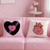 Home Decor Love-Themed Heart-Shaped Digital Print Pillowcases Pattern Cushion Cover Suitable For Sofa Bedroom Car Pillow Cover