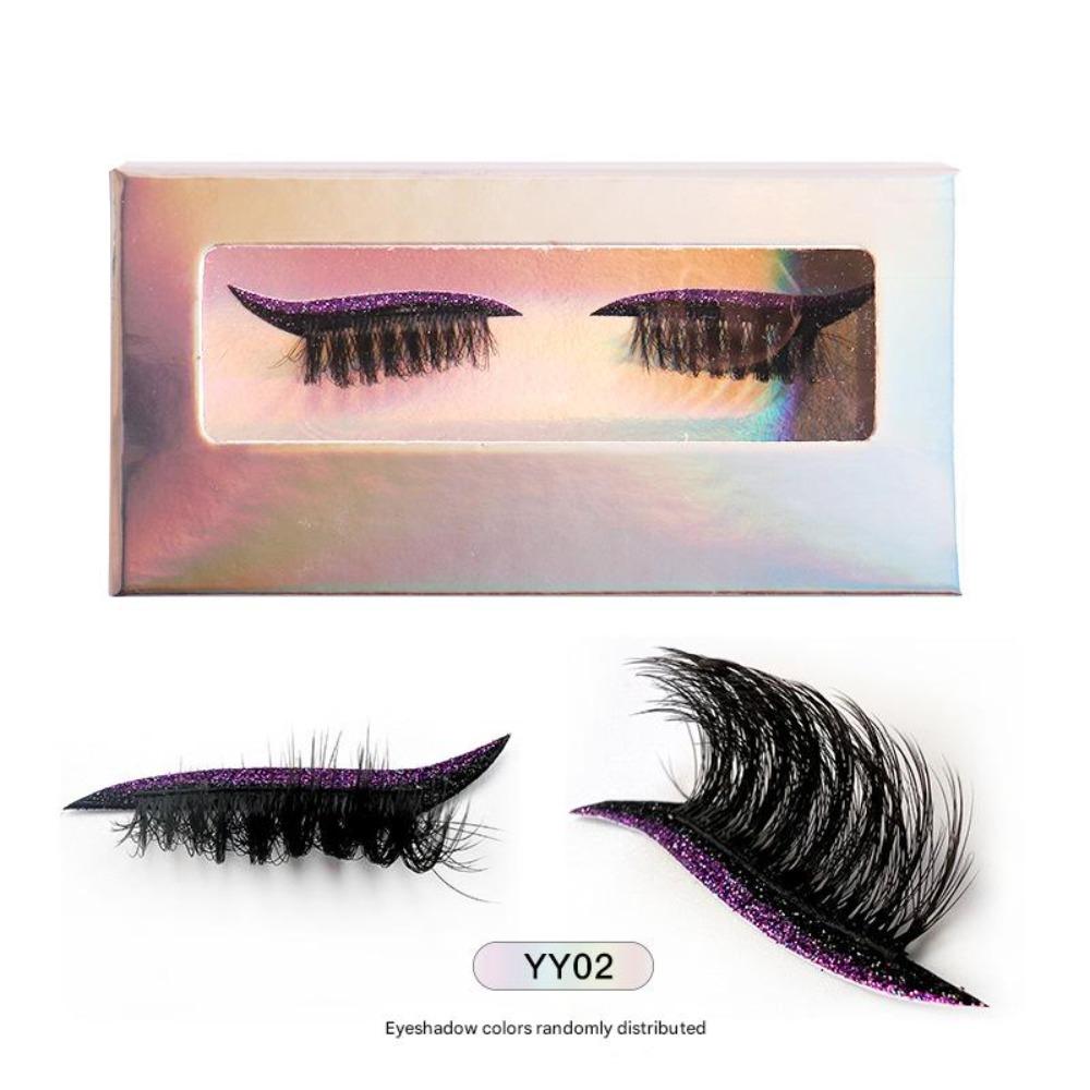 Eyeshadow Color Random Lazy Eye Shadow Eyelash Patch Self Adhesive Eye Makeup Stickers Prom Makeup