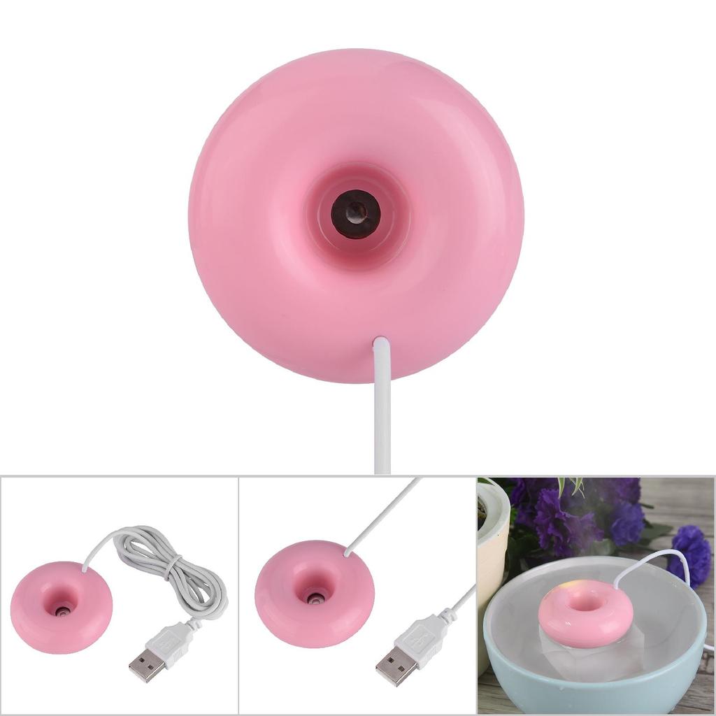 Portable Mini Doughnut shaped USB Atomization Spray Humidifier for Home Office Car White
