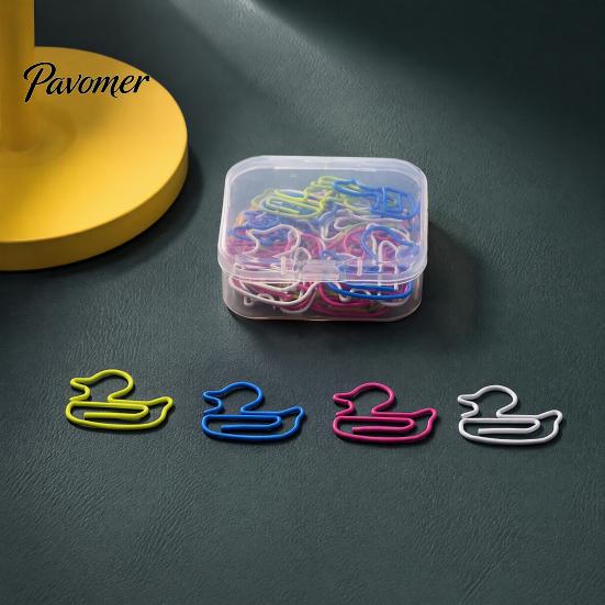 Mixed Style Binder Clips 20PCS Cute Shaped Paper Clips, Bone/Duck/Dog/Cat Shape, Decorative Document Organizers for Filing Metal Fasteners Office And