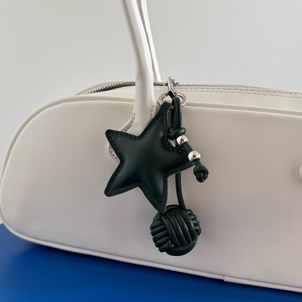 

Korea Cute Star Leather Ball Beaded Pendant Phone Chain For iPhone Bag Keyring Strap Gift Girl Hanging Decor Keyring Cord Rope Nylon / Spandex