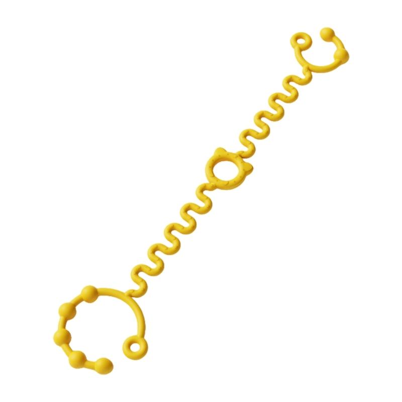 

Silicone Pacifier Chain Teething Toy Anti-lost Strap Drop Prevention Rope Belt жовтий