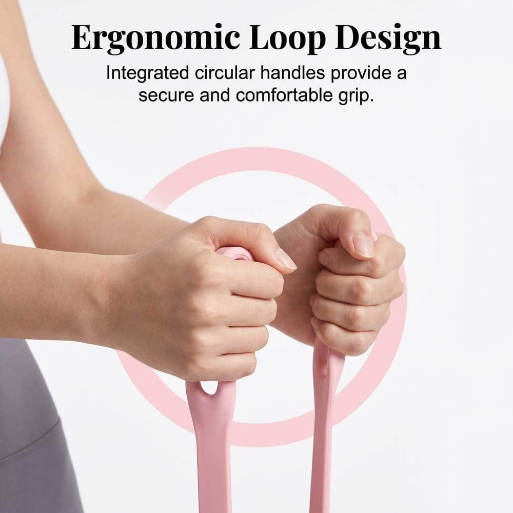 Bande Elastiche a 8 per Uomini Donne, Corda Elastica a Forma di 8 in Silicone da 20LB con Manici Antiscivolo, Attrezzatura Portatile per Palestra in Casa