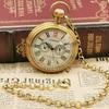 Orologio da tasca meccanico antico di Londra 1856 a 5 lancette con quadrante piccolo, numeri romani, cassa aperta, con catenella, Orologio regalo
