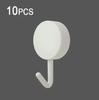 10/20/40PCS Self Adhesive Wall Hook Strong Without Drilling Coat Bag Bathroom Door Kitchen Towel Hooks Home Storage Accessories