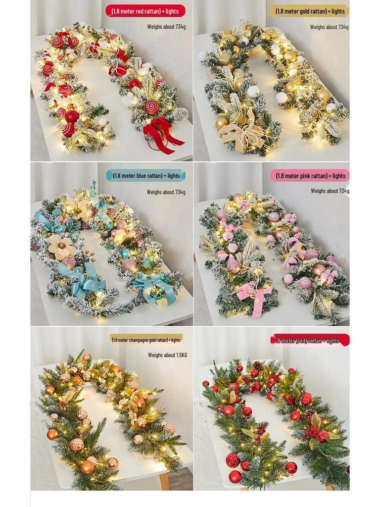 Enchanted Snowy Christmas Rattan Wreath for Window and Mall Displays