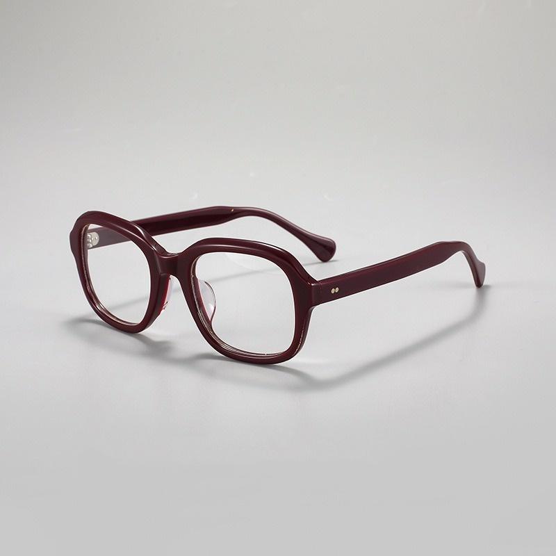 

Reading Glasses Men Women Vintage Acetate Eyeglasses Frame Hand Made Presbyopic Eyeglasses Diopter 0 25 +1.0 +2.0 +4.0 plastic demo lens красный