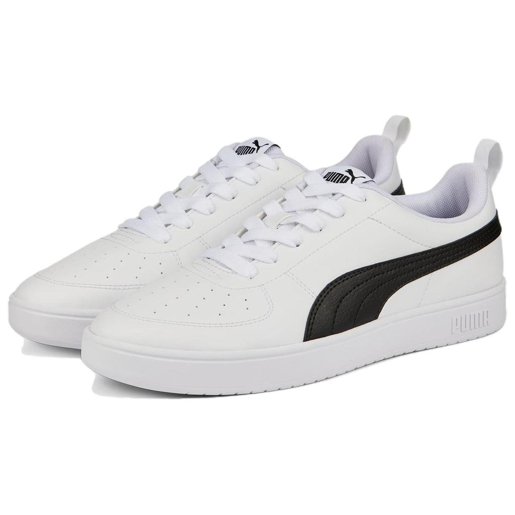 PUMA Ricky Abrasion Resistant Low top Skateboard Shoes Unisex White Black 387607-02