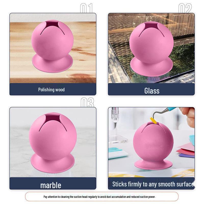 Silikonowa przyssawka do zbierania ścinków krawieckich - Ręcznie robiona kula organizer