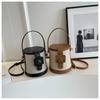 Luxury Retro Bucket Bag for Women  Autumn New Chic  Pluto Canvas Patchwork Elegant Feminine Crossbody Bags
