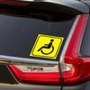 2 PEZZI Segnale Disabili Adesivo per Auto Decalcomania Autoadesiva Per Finestrino Posteriore e Paraurti Auto Adesivo Impermeabile JM06