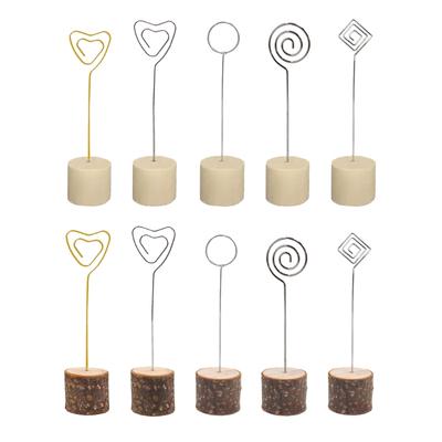 20 Stück Tischkartenhalter Holzfuß Hochzeit Tischzahlenständer Foto Memos Notiz Foto Clip Halter für Hochzeitsfeier