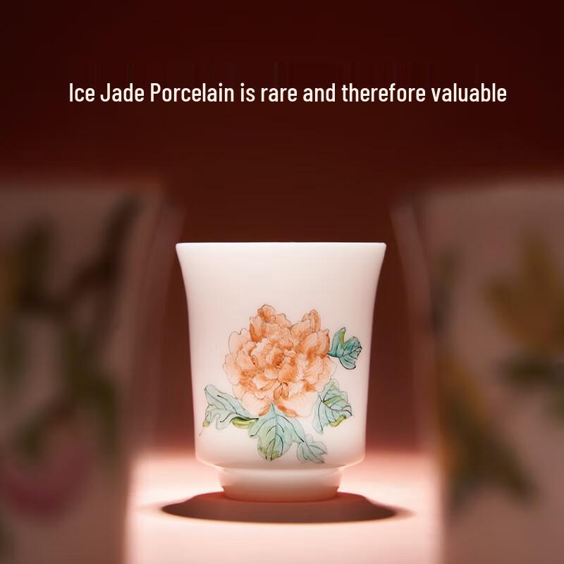 

Palace Collection Hand-Painted Jade Porcelain Teacups