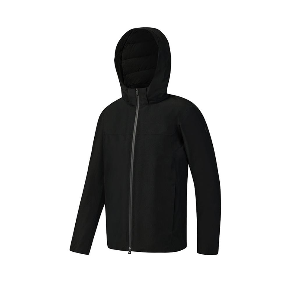 Fila Golf Series Fashion Simple Trendy Casual Sports Training Versatile Warm Comfortable Hooded Down Jacket Men Outerwear Deep-Black A11M545922FBK