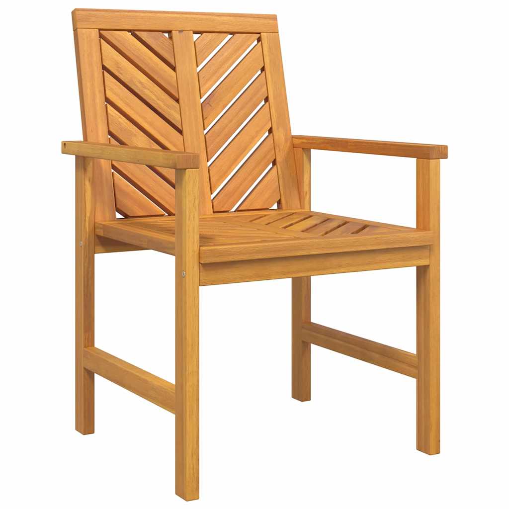 Garden Dining Set 7 Pcs Brown Solid Acacia Wood