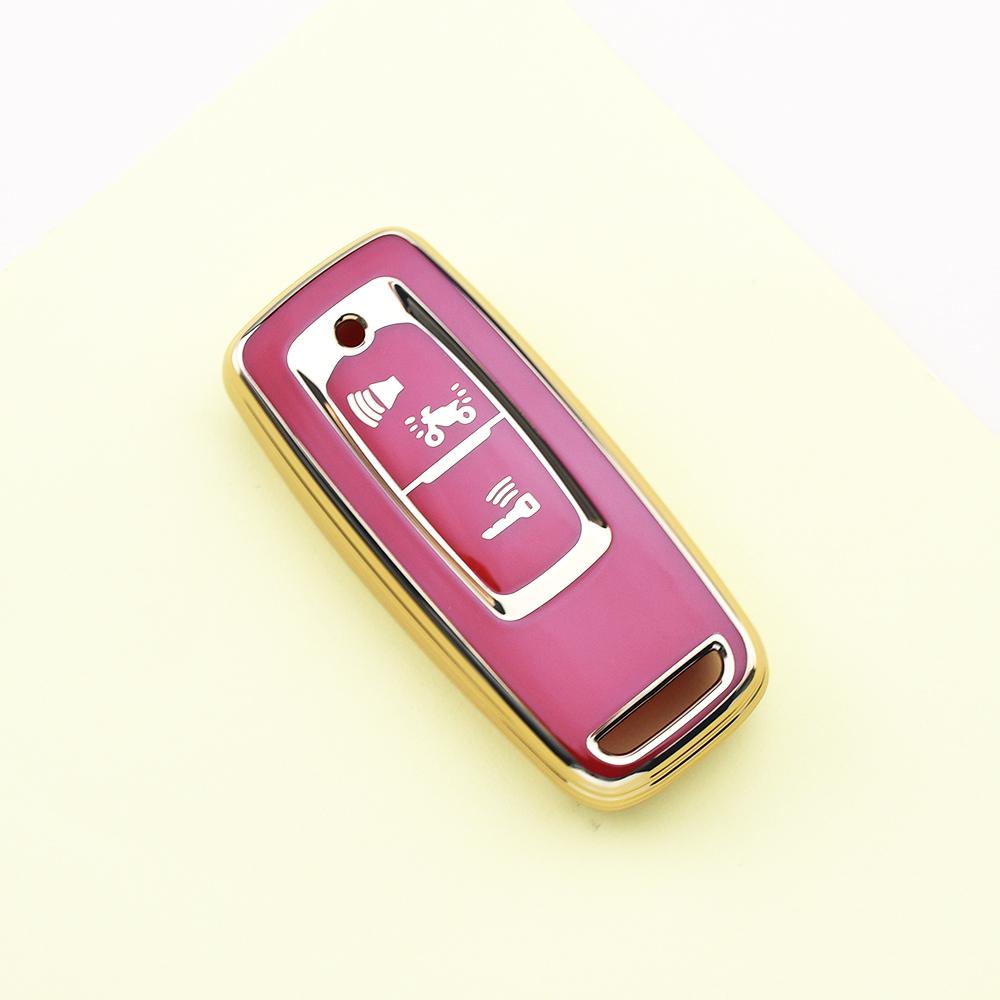 3 Tasten Goldrand TPU Schale Fob Motorrad Fernschlüssel Hülle Schutzhalter Für Honda PCX160 VISION SH350 PCX 160 Zubehör