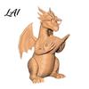 Whimsical Desk Accessory Reading Dragon Figurine with Glasses Statue 3D Printed Lover Gift Bookshelf Decor Desktop Ornament for Book Lovers