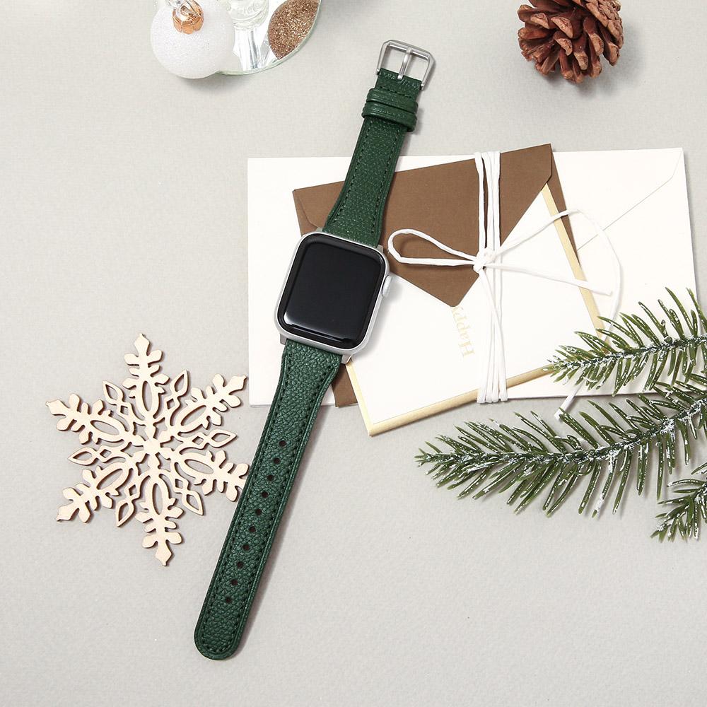 Loideu Limited Color Premium Leather Strap For Apple Watch 7 6 5 4 3 2 1 Se Gen (Select 1 Of 18)